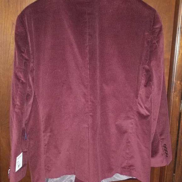 Saddlebred Men's New Blazer 52R Cranberry Wool Blend Org $150.00 - Picture 4 of 8